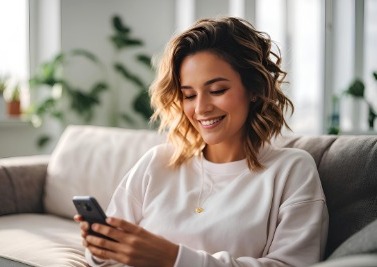 female on phone